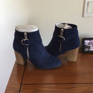 Apt.9 Navy Advisor booties. Worn once.